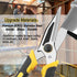 9-Inch Heavy Duty Scissors, Multifunction Shears for Cutting Cable Wires, Cardboard, Vinyl Siding, Straight Snips (Reinforce)...