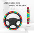 Spiral Rainbow Tie Dye Auto Car Steering Wheel Cover Universal 15 Inch Neoprene Interior Decor Protection Accessories...