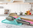 Silicone Spoon Rest for Multiple Utensils, Heat Resistant Utensil Rest with Drip Pad, BPA-free Spoon Rest for Kitchen Counter(Turquoise)...