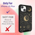 (2in1 for iPhone 15 Plus Case for Women Girls Cute Sun Moon Star Cover Girly Pretty Black Aesthetic Unique Design with Camera Cover and Ring Stand...