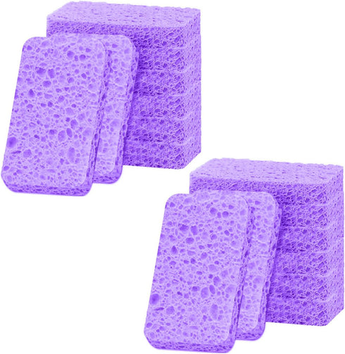 24 - Pack Non-Scratch Scrub Sponges - Sponges for Dishes and Washing Dishes, Cleaning Sponges for Kitchen Home and More?Purple?...