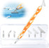 Sonsage Diamond Art Painting Resin Pen DIY 5D Orange Diamond Art Accessories and Tools Metal Tips Ergonomic Multi Refillable Applicator Holder Sup...