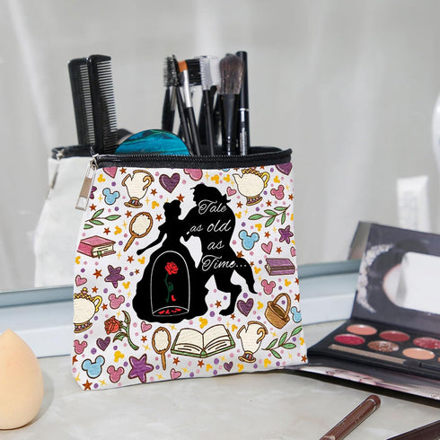 Beauty Princess And Beast Makeup Pouch Bag Belle Princess Cosmetic Kit Bag Fairytale Survival Kit Tale As Old As Time (Tale)...