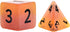 Gate Keeper Games and Dice: Sea Glass Dice: Firebrand - 7pc RPG Set, Flaming Yellow & Fire Damage Orange Frosted Matte Resin, Role Playing Games D...