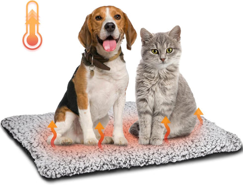 Nobleza Self Heating Cat Bed, Super Soft Thermal Dog Crate Bed Mat for Sleeping, Washable Anti-Slip Self Warming Pet Kennel Pad for Small Medium C...