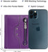 AINIMOER Small Leather Wallet for Women, Slim Compact Credit Card Holder RFID Blocking Wallets Organizer with Coin Pocket, Lichee Purple...