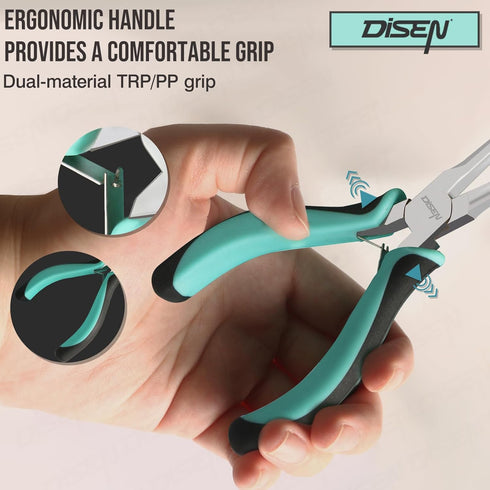Needle Nose Pliers, 6" Mini Precision Long Nose Pliers for Jewelry Making, Fishing, Wire Wrapping, Crafts, Small Needle Nose Pliers with Comfort G...