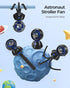 SLENPET Astronaut Portable Stroller Fan, Baby-Safe Clip-on with Detachable Flexible Tripod, Rechargeable Battery-Operated, 3-Speeds, 270° Rotation...