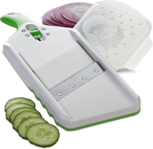 PrepSolutions Adjust-A-Slice Mandoline Slicer, Green – Adjustable Thickness, Perfect for Vegetables, Fruits, and More...