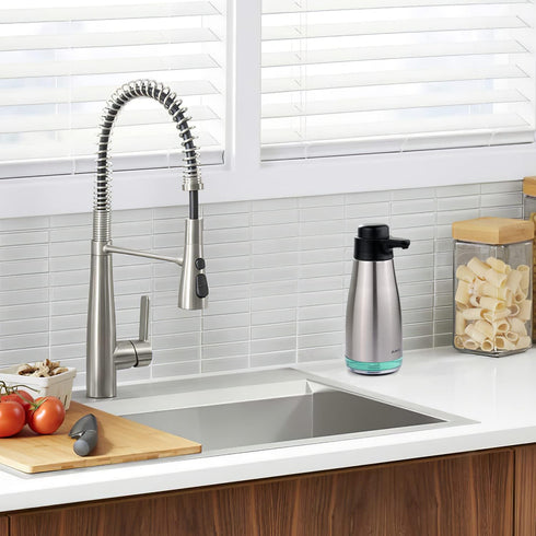 AIKE 15fl.oz Stainless Steel Liquid Soap Dispenser for Dish and Hand Soap...