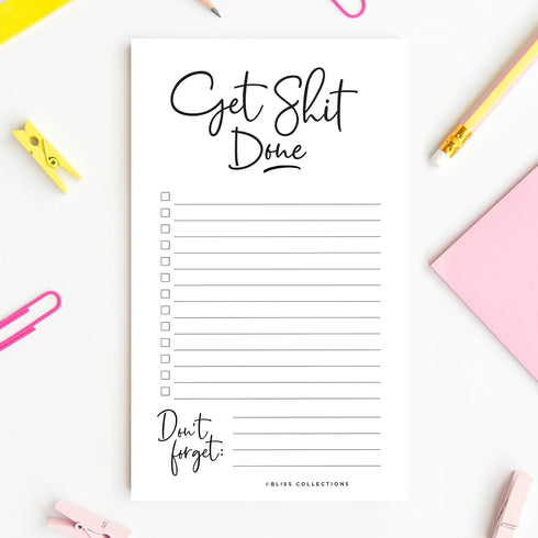 Bliss Collections To Do List Notepad, Get Stuff Done, Magnetic Weekly and Daily Planner for Organizing and Tracking Grocery Lists, Appointments, R...