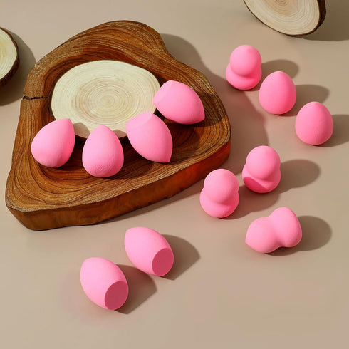 Pink 15 Pcs Beauty Blender Sponge Set:Mini Medium Makeup Sponges For Foundation,Powder,Liquid,Facial Makeup Tools,Latex-Free, High-density Beauty ...