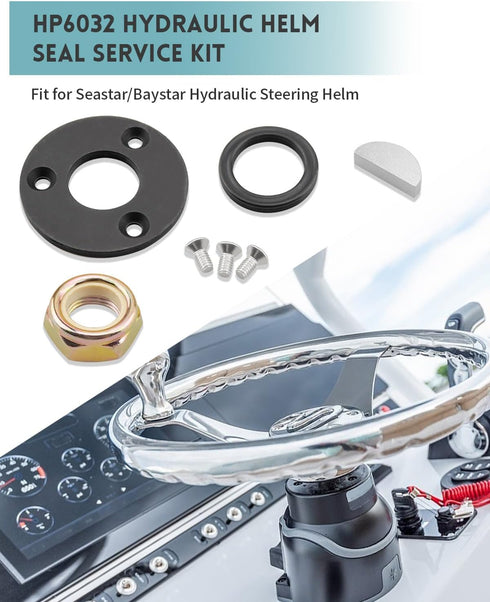 HP6032 Helm Seal Kit, Fit for Seastar HH5271 HH5272 HH5273 HH5261 HH5262 Fit for Baystar HH4514 HH4314 HH4513 Hydraulic Helm Seal Service Kit...