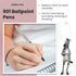 Zebra Pen 901 Grey Retractable Ballpoint Pen, Premium Barrel, Medium Point, 1.0mm, Black Ink, 1-Pack, 83751...