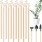 12 Pcs Electroculture Copper Gardening Antenna Long Copper Garden Stake Electroculture Plant Stake Garden Tool Coil Electronic Planting for Growin...