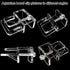 6 pcs Aquarium lid Clips Rimless Aquarium Fish Tank top Cover lid Hood Support Holder Glass Aquarium Acrylic Fish Tank top Clip...