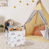 FANKANG Square Nursery Hamper Storage Bins Canvas Laundry Basket Foldable with Waterproof PE Coating Storage Baskets Gift Baskets for Children, Of...