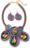 Barode African Bib Choker Necklaces Colorful Statement Necklace Collar Chunky Choker Crystals Tribal Necklace Jewelry for Women...