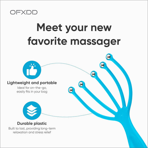 Head Massager - Portable Head Scratcher Massager Whisk - Manual Scalp Massagers for Deep Relaxation from Stress - Tickler Scalp Scratcher for Offi...