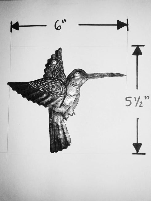 Hummingbirds, Set of 2, Nature Inspired Small Wall Hanging Ornamental Birds, Fall Garden Home Decorations, Good Luck Accent Plaques, Handmade in H...