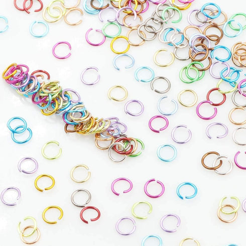 About 7200pcs 24 Colors Jump Rings Jewelry Findings 6mm Jewelry Open Jump Rings for Choker Bracelets Necklaces Chain Jewelry Making...