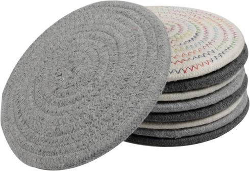 Potholders Set Trivets Set 100% Pure Cotton Thread Weave Hot Pot Holders Set (Set of 3) Hot Pads, Hot Mats, Stylish Coasters, Spoon Rest for Bakin...