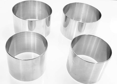Plating Forms Stainless Steel Ring Mold Sets (4 Count) (3.5" x 2" & 2.75" x 2")...