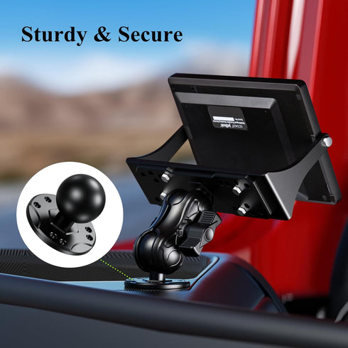 BRCOVAN 1.5'' Ball Mount Base with Aluminum Alloy AMPS Hole Round Plate & 1.5'' TPU Ball Adapter Compatible with RAM Mounts C Size 1.5 Inch Ball D...