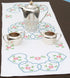 Jack Dempsey Stamped Table Runner/Scarf, 15 by 42-Inch, Starburst of Hearts...