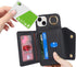 for iPhone 14 Case with Card Holder and Strap - Zipper Pocket,Crossbody Lanyard Strap,Credit Card Holder,Stand Ring,Cute Phone Wallet Case for Wom...