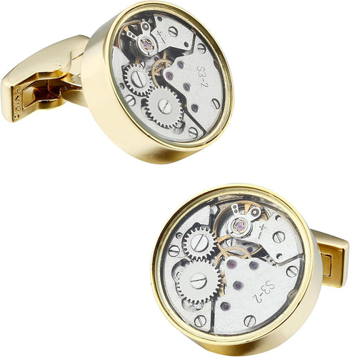 Watch Movement Cufflinks for Men with Gift Box....
