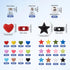 Craftdady 156Pcs Alloy Star Heart Beads 12 Colors Small Love Heart Star Pony Beads with Metal Spacer Beads for DIY Craft Friendship Bracelet Neckl...