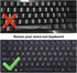 3PCS Universal English Keyboard Letter Stickers, Replacement English Keyboard Stickers with Black Background and White Lettering for PC Computer L...