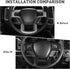 Carbon Fiber Steering Wheel Panel Compitable with Ford F150 2015-2020 Interior Accessories (ABS,1PC)...