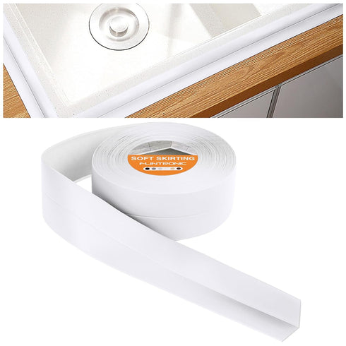 Caulk Tape, Bath & Kitchen Caulk Tape Sealant Strip, 1.5" x 14.8Ft Self Adhesive Tub and Wall Sealing Tape Caulk Sealer for Bathroom, Toilet, Kitc...