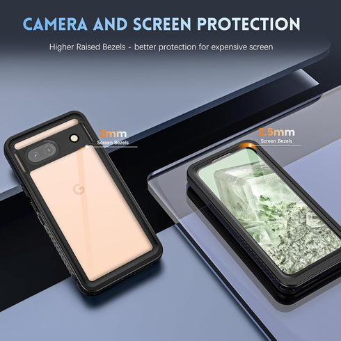 for Google Pixel 8a Case Waterproof IP68 Certified Dustproof Shockproof Built-in Screen Protector Full Body Case for Pixel 8a 2024...
