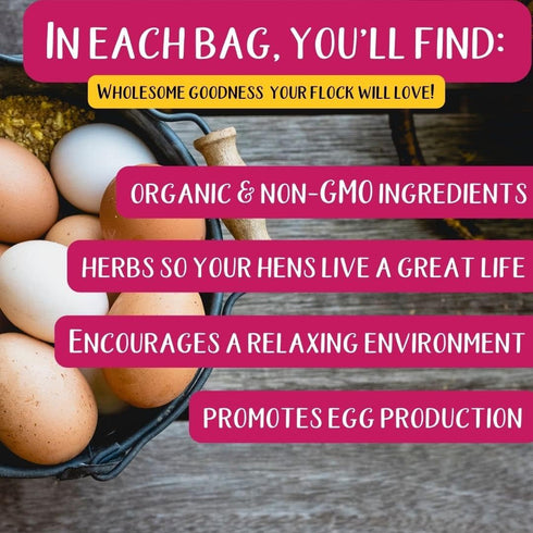 Pampered Chicken Mama Floral Nesting Herbs for Chickens (10 Ounces) | Relaxation Blend for Chick Brooder Box, Chicken Coop Bedding | Scent of Spri...