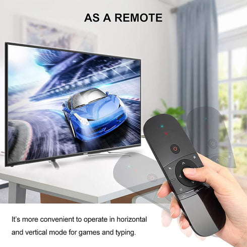 WeChip W1 Universal TV Remote Air Mouse, Wireless Keyboard Fly Mouse 2.4GHz Connection Air Remote Keyboard Mouse for Android TV Box/PC/Smart TV/Pr...