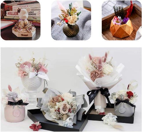 4 Packs Real Natural Dried Flowers for Making Mobile Phone Case Candle Handmade Crafts Epoxy Resin Pendant Necklace Jewelry DIY Accessories,Mixed ...