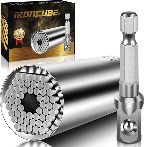 Super Universal Socket Tools, Socket Set with Power Drill Adapter(7-19 MM) Suitable for Wing Nuts, Cap Screws, Hooks, or Flanges....