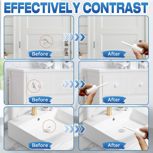 White Touch Up Paint, Multi-Surface Touch Up Paint Pen for Chips and Scratches, White Paint for Walls, for Wall Enamel Furniture Appliance Porcela...