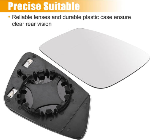 X AUTOHAUX Car Left Side Rearview Heated Mirror Glass with Backing Plate for BMW 5 Series F10 No.51167251583...