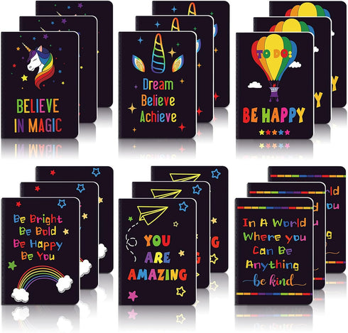 24 Pieces Inspirational Notepads Cute Mini Motivational Journal Notebook Small Pocket Lined Notebooks Positive Inspiring Notebook for Home and Off...