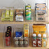 Refrigerator Organizer, Food Pantry Storage and Storage Box with Hollow Out Handles, Clear Plastic Storage Cabinet, BPA Free, Multi-Size Storage S...