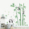 wondever Panda and Bear Wall Stickers Bamboo Green Plants Peel and Stick Wall Art Decals for Baby Nursery Kids Bedroom (H: 46 inches)...