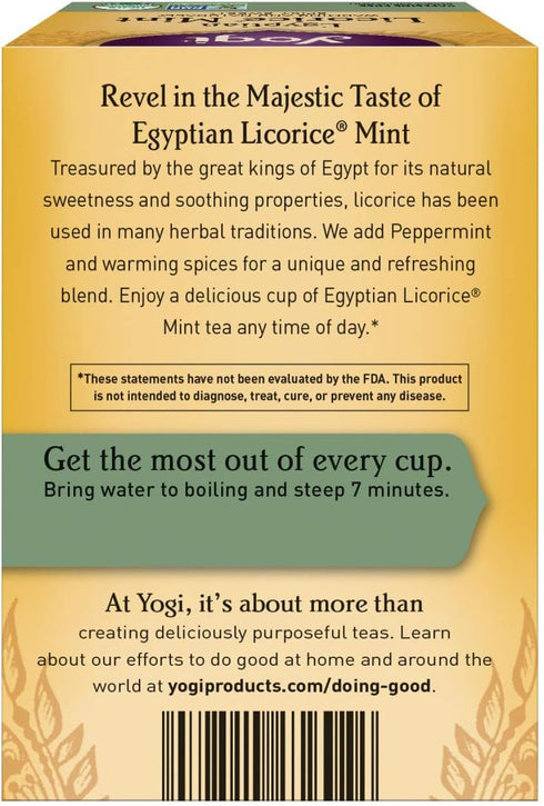 Yogi Tea, Egyptian Licorice Mint, 16 Count...
