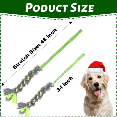 Christmas Dog Tug Toys Dog Rope Toys Pets Puppy Aggressive Chewers Toys Xmas Pet Gifts, Easy to GRAP Large Dog Chew Toy Ideal for Training for Pup...