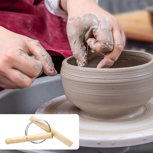 9 pcs Clay Tools, lyfLux Sculpting Tools, Clay Wire Cutter, Pottery Tools and Supplies, for Clay Ceramic Production, Cutting, Carving Modeling and...