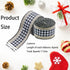 2 Rolls 8 Yards Buffalo Plaid Ribbons Burlap Wired Edge Plaid Ribbons 2 Inch Wide Check Gingham Fabric Craft Ribbon for Gift DIY Bows Home Party W...