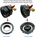 IBC Tote Fittings Fine Thread, 275-330 Gallon IBC Tote Tank Adapter 2" Threads Brass Hose Faucet Valve Tool with Ball Valve Fits for Garden Hose C...